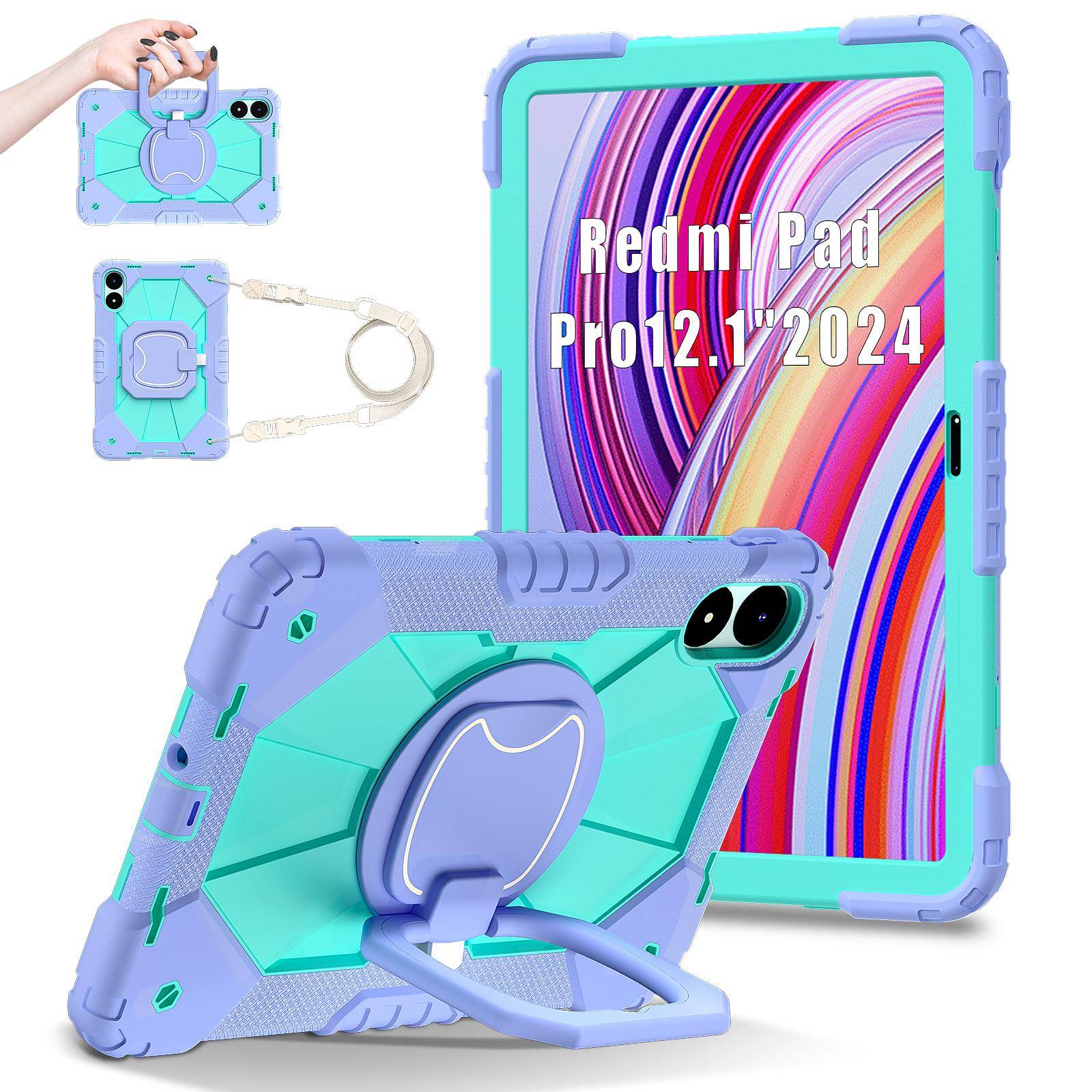 Barnfodral För Xiaomi POCO Pad 12.1 Fodral För Redmi Pad 2 11 Pro 12.1 SE 8.7 mi Pad 7 8 Pro 11.2 Med Handtag Grepp Axelrem