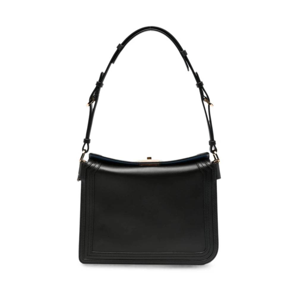 Lanvin Smle Skuldertaske - Tasker - Dame - Sort - ONE SIZE - Uld