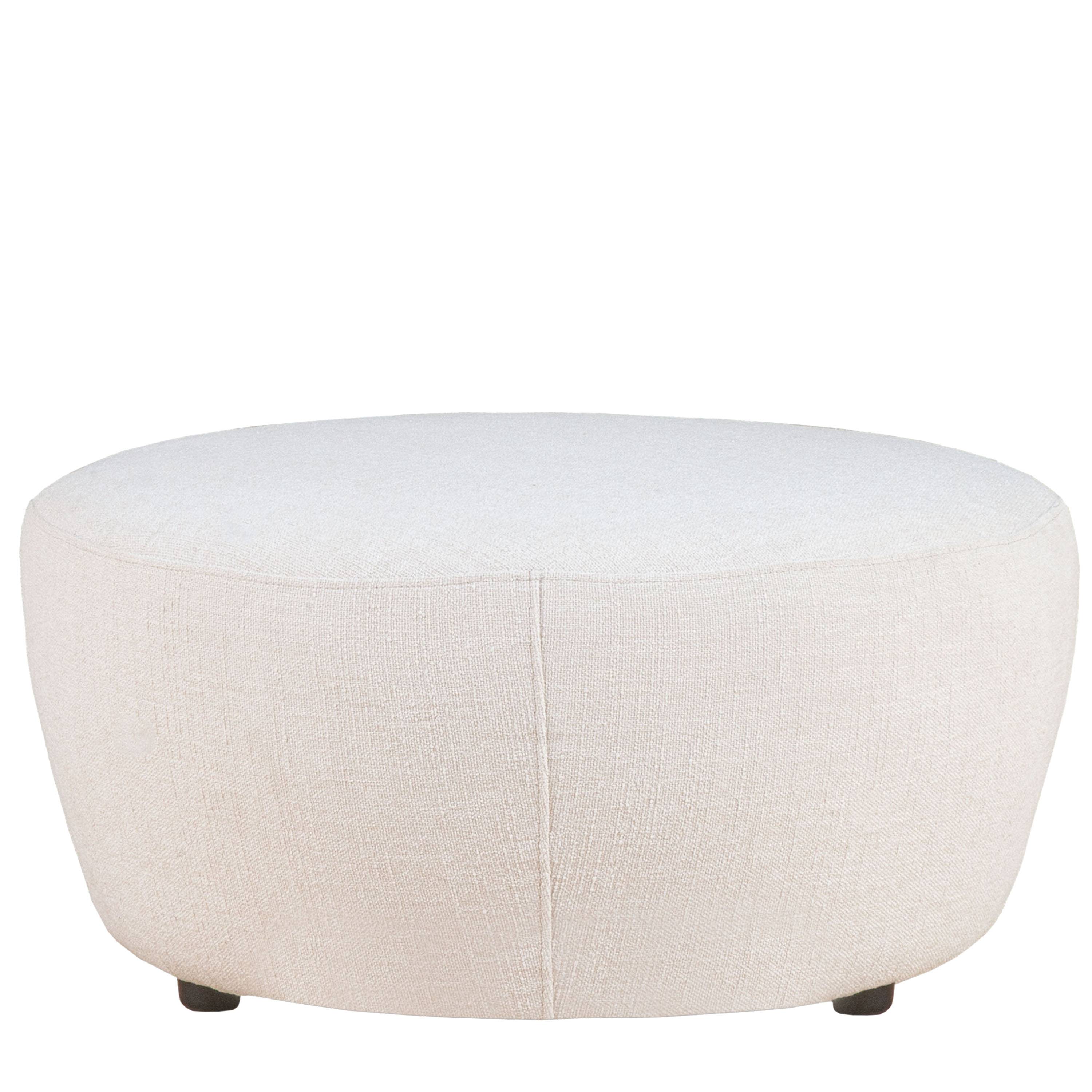 Sleepo Collection - Moon Sittpuff Bouclé Beige 80cm (ØxH: 80 x 42 cm)