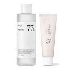 Luxplus Heartleaf 77% Soothing Toner & Beauty of Joseon Relief Sun Rice + Probiotics SPF50+ PA++++ 50 ml + 250 ml