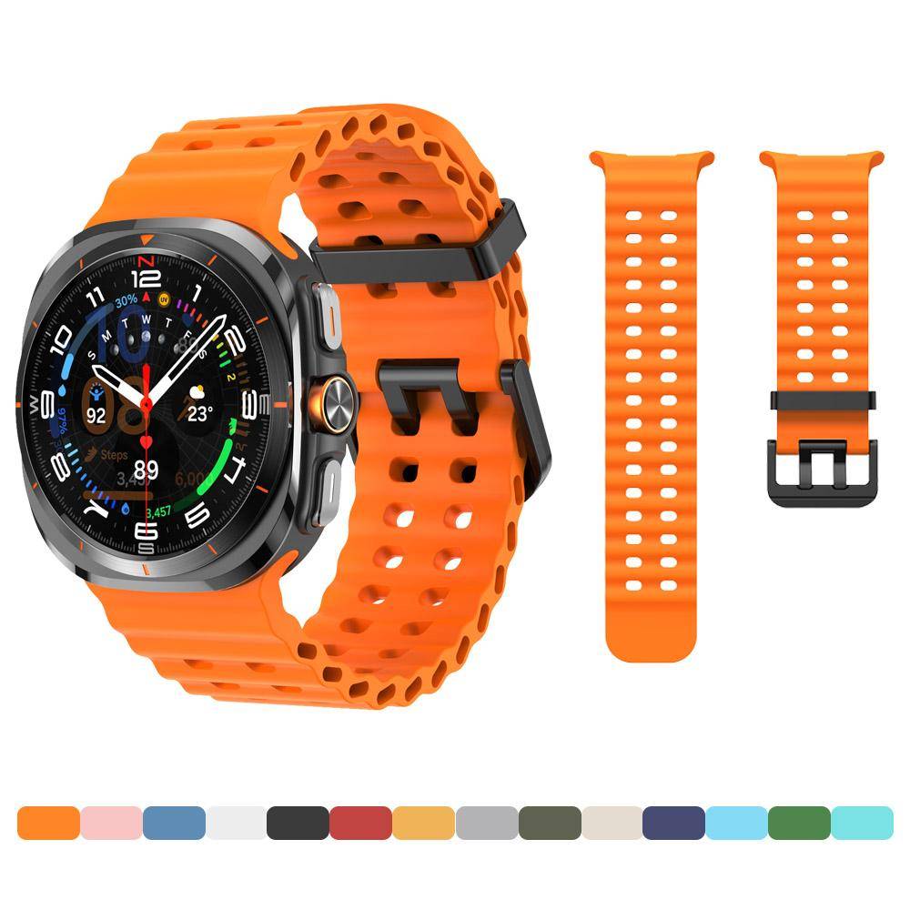 Originalt klockarmband för Samsung Galaxy Watch Ultra 47mm Mjukt Sport Correa Armband För Galaxy Ultra 47mm Män Kvinnor Klockarmband ljusgrön färg