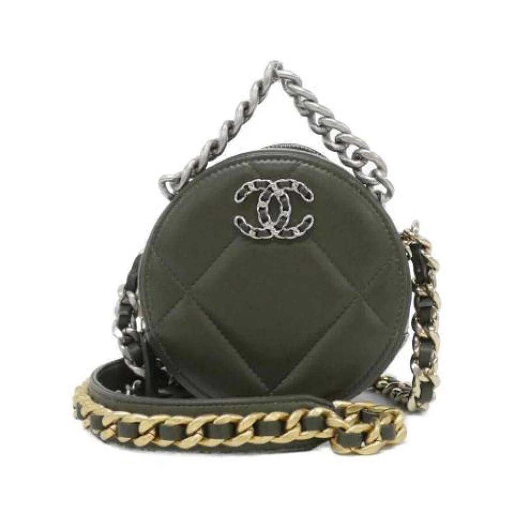 Chanel Vintage Pre-owned Vintage Skuldertaske - Vintage - Dame - Grøn - ONE SIZE - Uld