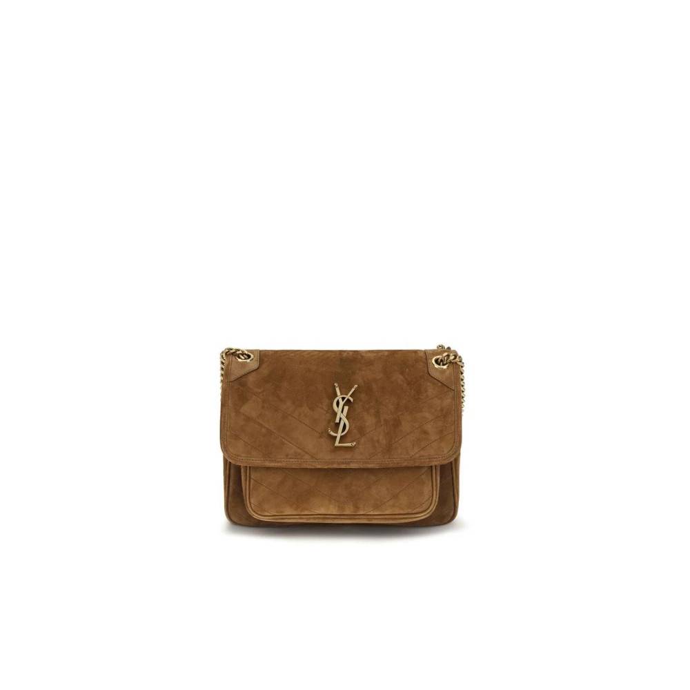 Saint Laurent LouLou Matelassé Skuldertaske - Tasker - Dame - Brun - ONE SIZE - Uld