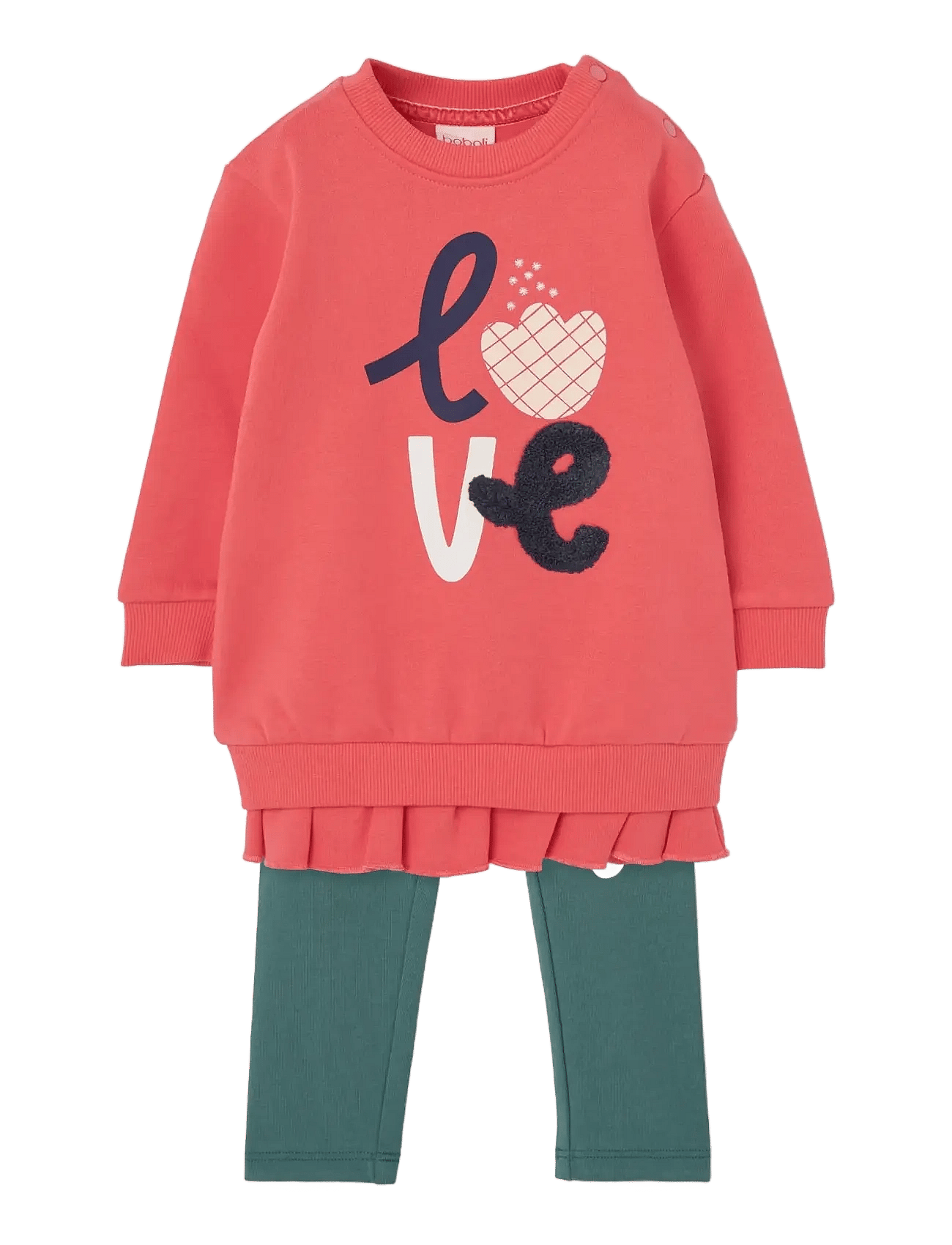 BOBOLI Set Knit Combined For Girl -Bci | Coral | 86