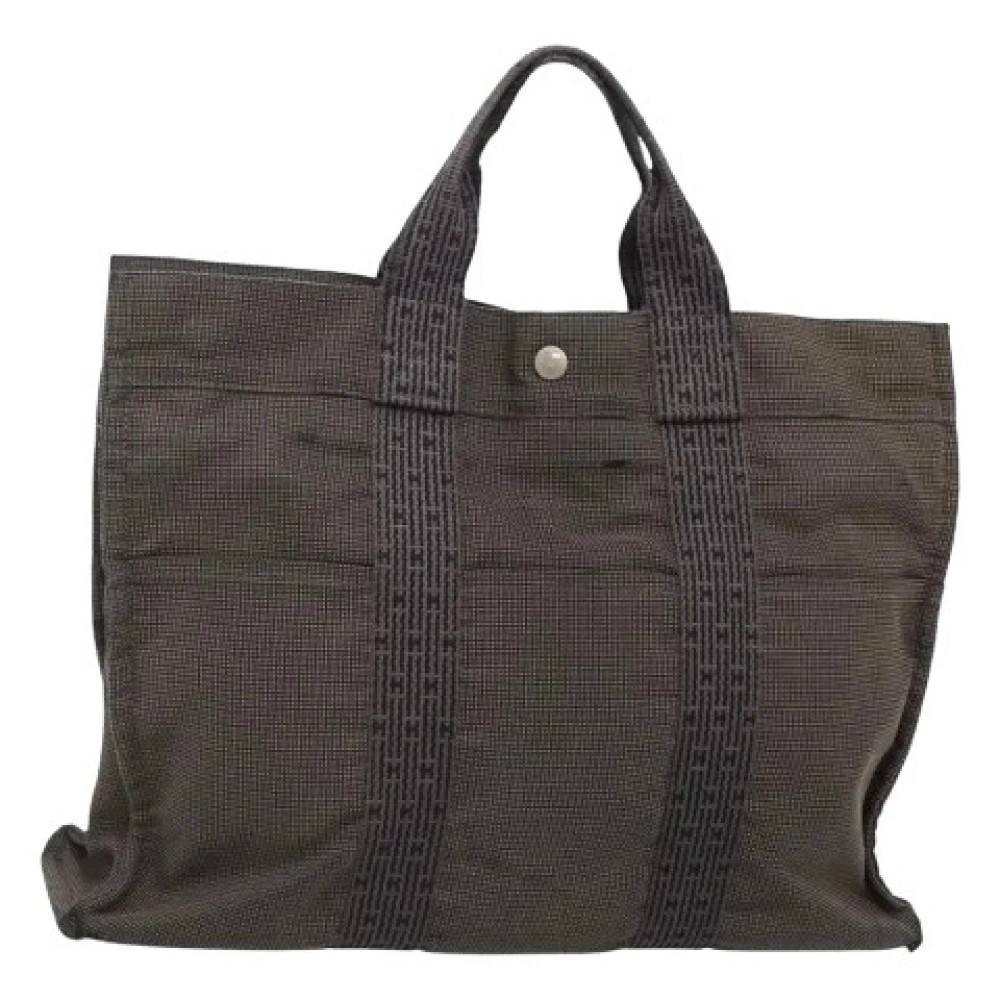 Hermès Vintage Pre-owned canvas håndtasker - Vintage - Dame - Grå - ONE SIZE -