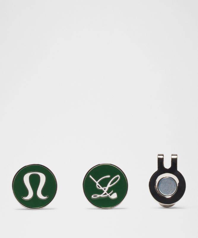 lululemon – Golf-Ballmarker mit Clip 2er-Pack in Green Cove - One Size