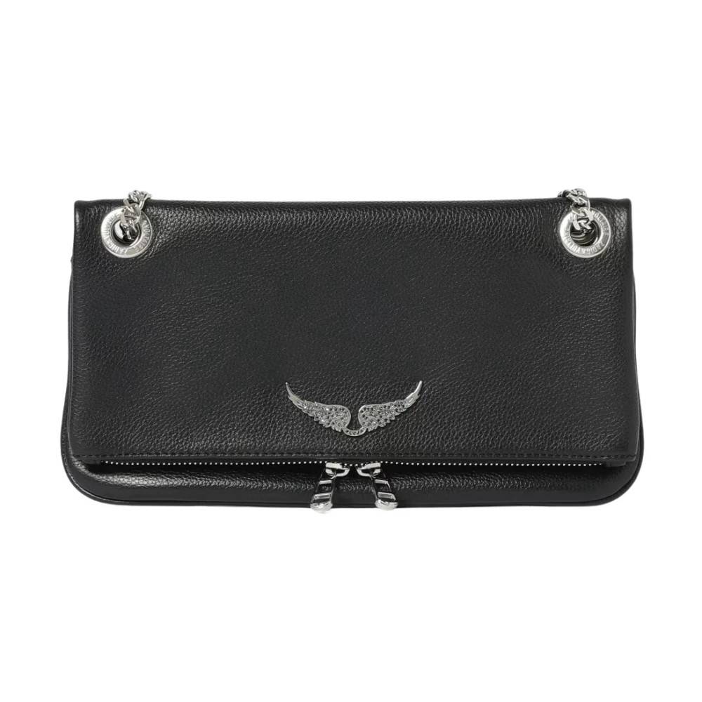 Zadig & Voltaire Rock II taske i kornet læder - Tasker - Dame - Sort - ONE SIZE - Læder
