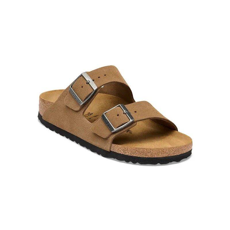Birkenstock Arizona Suede - Sandaler Dark Tea 37 - Narrow fit