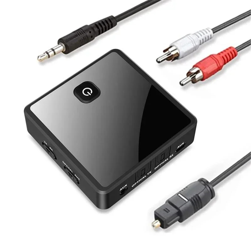Bluetooth 5.0 Sender Modtager 3,5 mm AUX Optisk Trådløs