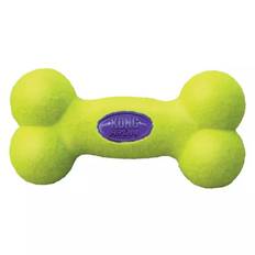 Kong Air Squeaker Bone med piv 16x4,5x7,5cm Medium - Gul