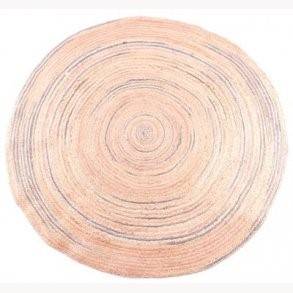 LA FINESSE Jute tæppe Ø120 cm - natural/lys mix