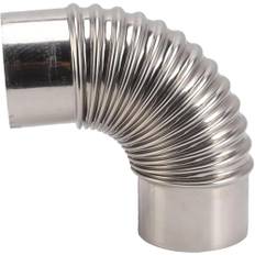 Spisrör Armbåge,90° Kamin Rökrör Armbågsrör, Spisrör Skorsten Utomhus Vedspis Tillbehör, Ugnsrör Skorstensförlängningsbyte Rökrör Adapterrör(150mm)