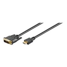 HDMI til DVI-D kabel. Goobay. Guldbelagte stik. 1m.