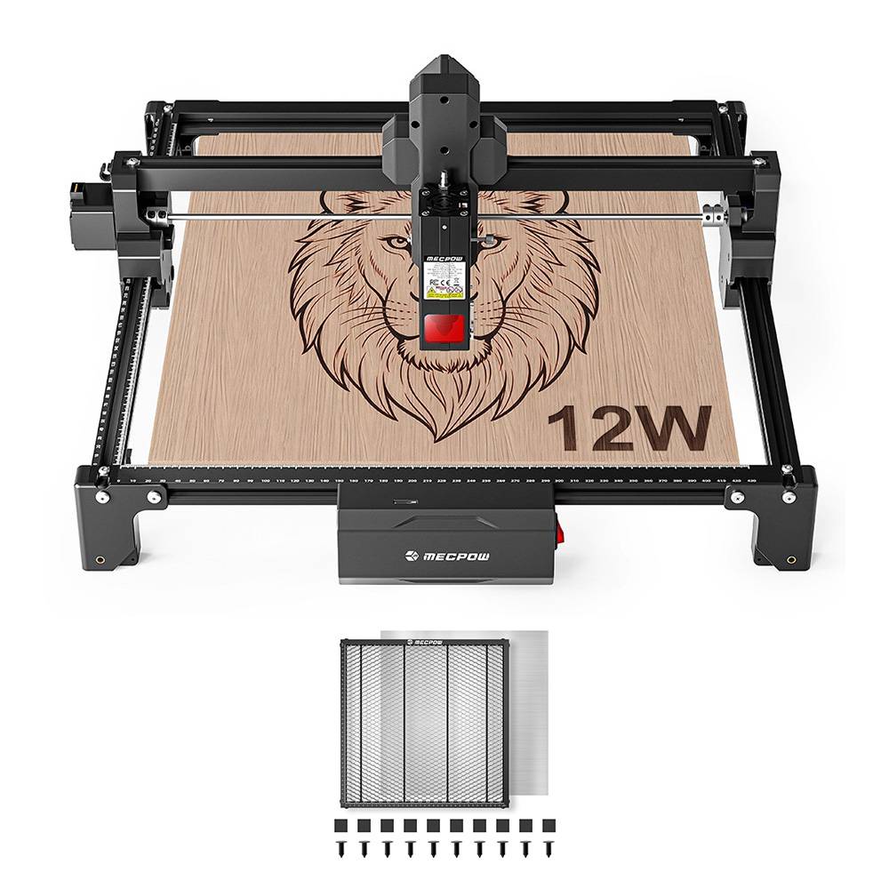 Mecpow X3S 12W Laser Engraver + H33 Laser Bed 360×360mm