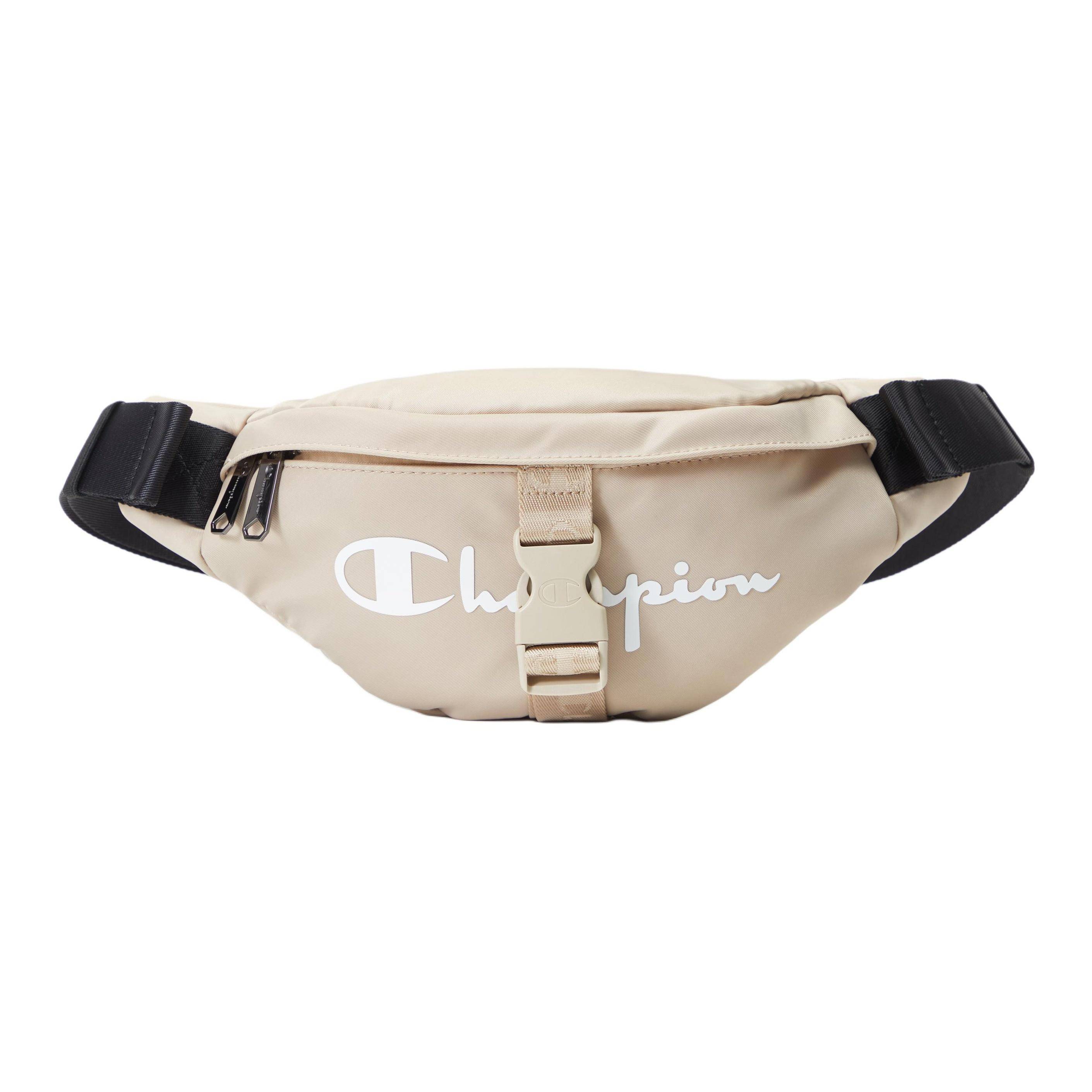 Champion Fashion Minimalist Classic Cursive Logo Personality Trendy Versatile Fabric Small Bag Waist Bag Regular Unisex Couple Unisex bags U1CCCPU71 Gray