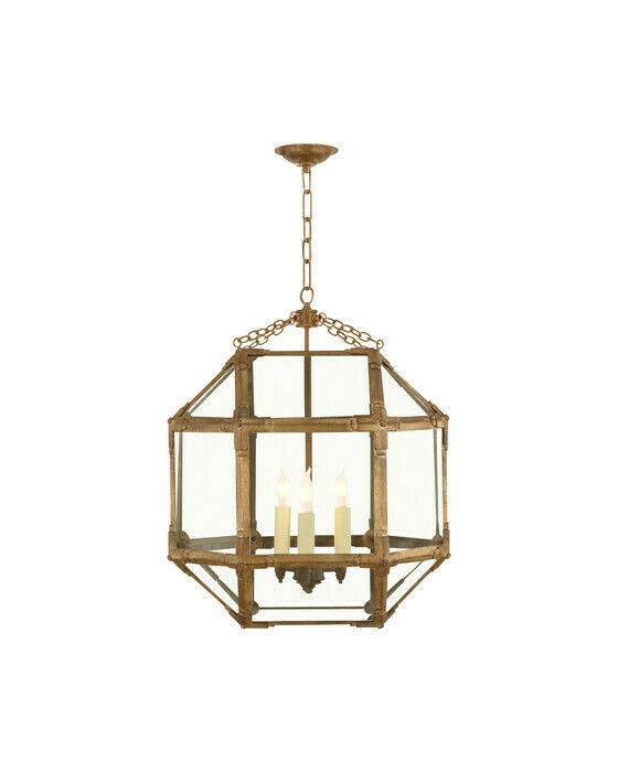 Visual Comfort Morris taklampa Gilded Iron/klarglas M - Guld (H66.1cm x B47cm)