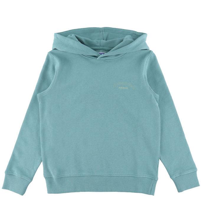 Jack & Jones Hættetrøje - JjcOllege - Mineral Blue - Jack & Jones - 12 år (152) - Hættetrøje