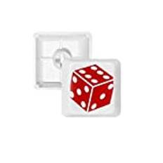 DIYthinker Casino Red Dice illustration mönster PBT keycaps för mekaniskt tangentbord vit OEM ingen markering