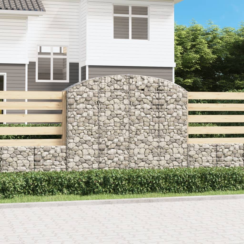 Buet Gabionkurv Galvaniseret Jern - 200 x 50 x 160/180 cm