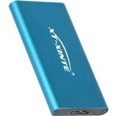 Xt-xinte mini msata till usb 3.0 hdd hårddisk extern kapsling hårddiskadapterfodral för msata ssd-fodral - Blå