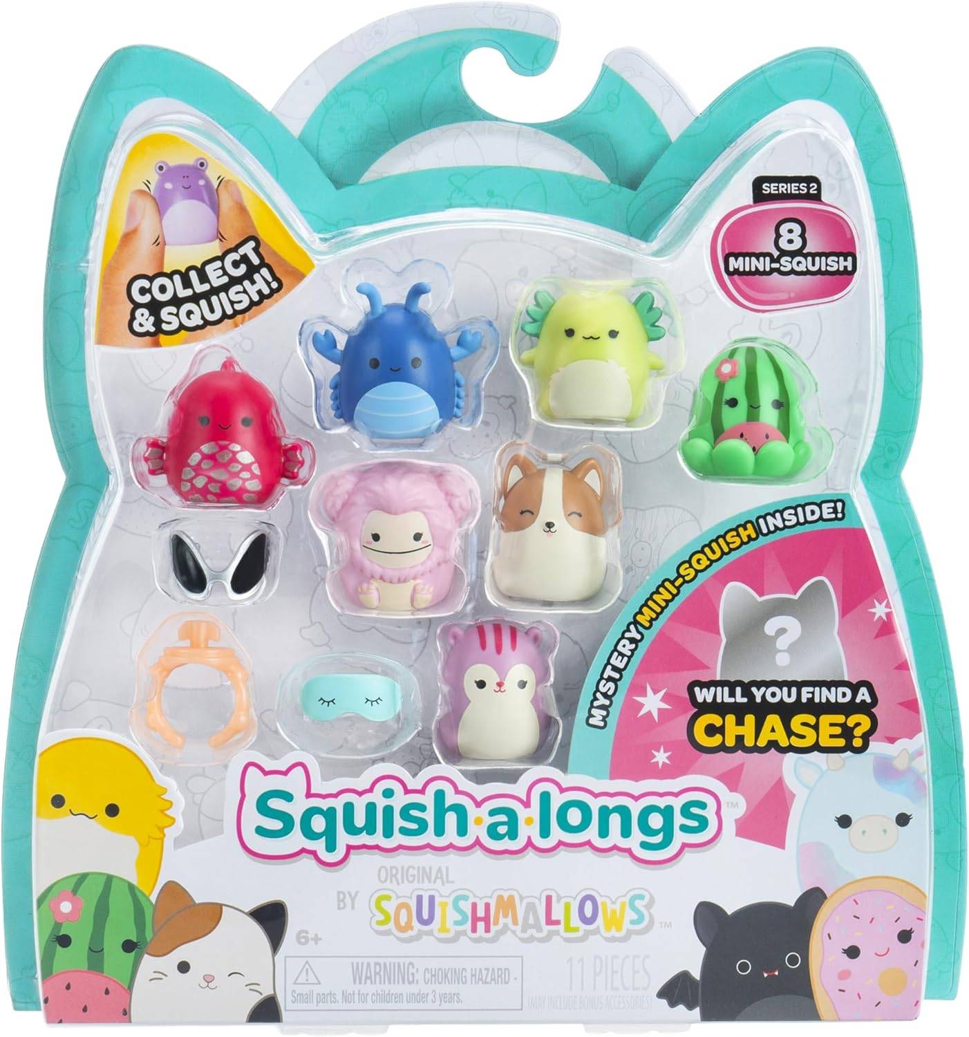 Squishmallows Mini Figurer 8-Pack Squish-a-longs 2,5 cm