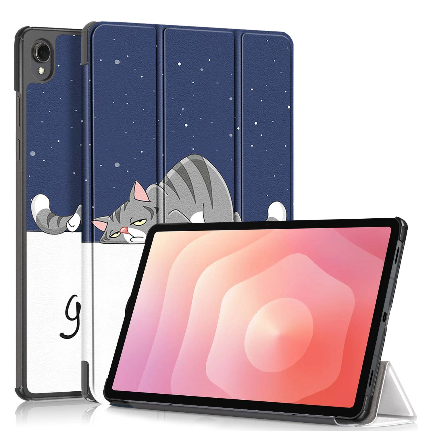 For Samsung Tab S11 Case 11 inch 2025 Trifold Magnetic Leather Stand Hard Stand Cover for Galaxy Tab S11 5G Case SM-X730/SM-X736