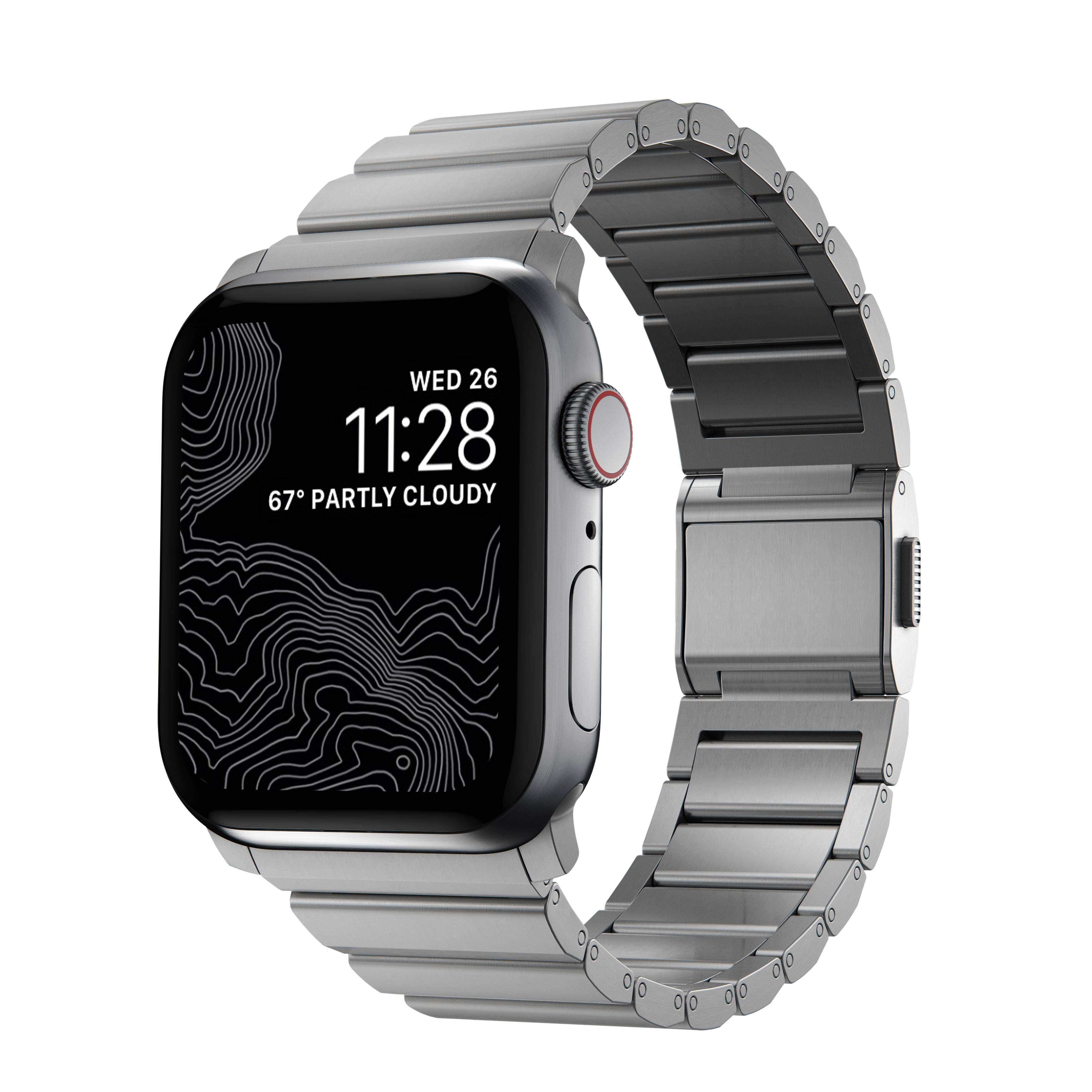 Nomad Titanium Band Apple Watch Series 10 42mm Silver