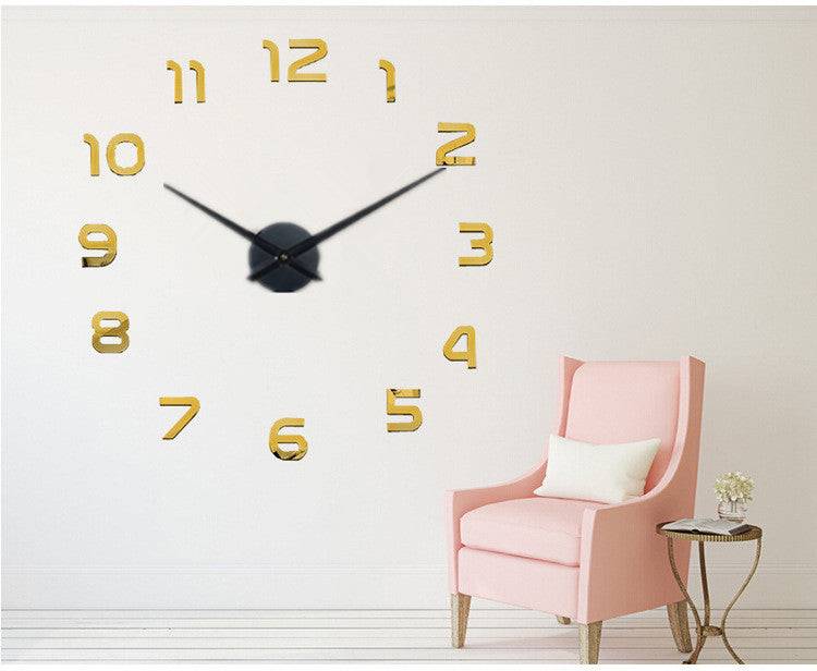 Wall stickers clock - Balck gold / 100 120CM (100 120CM)