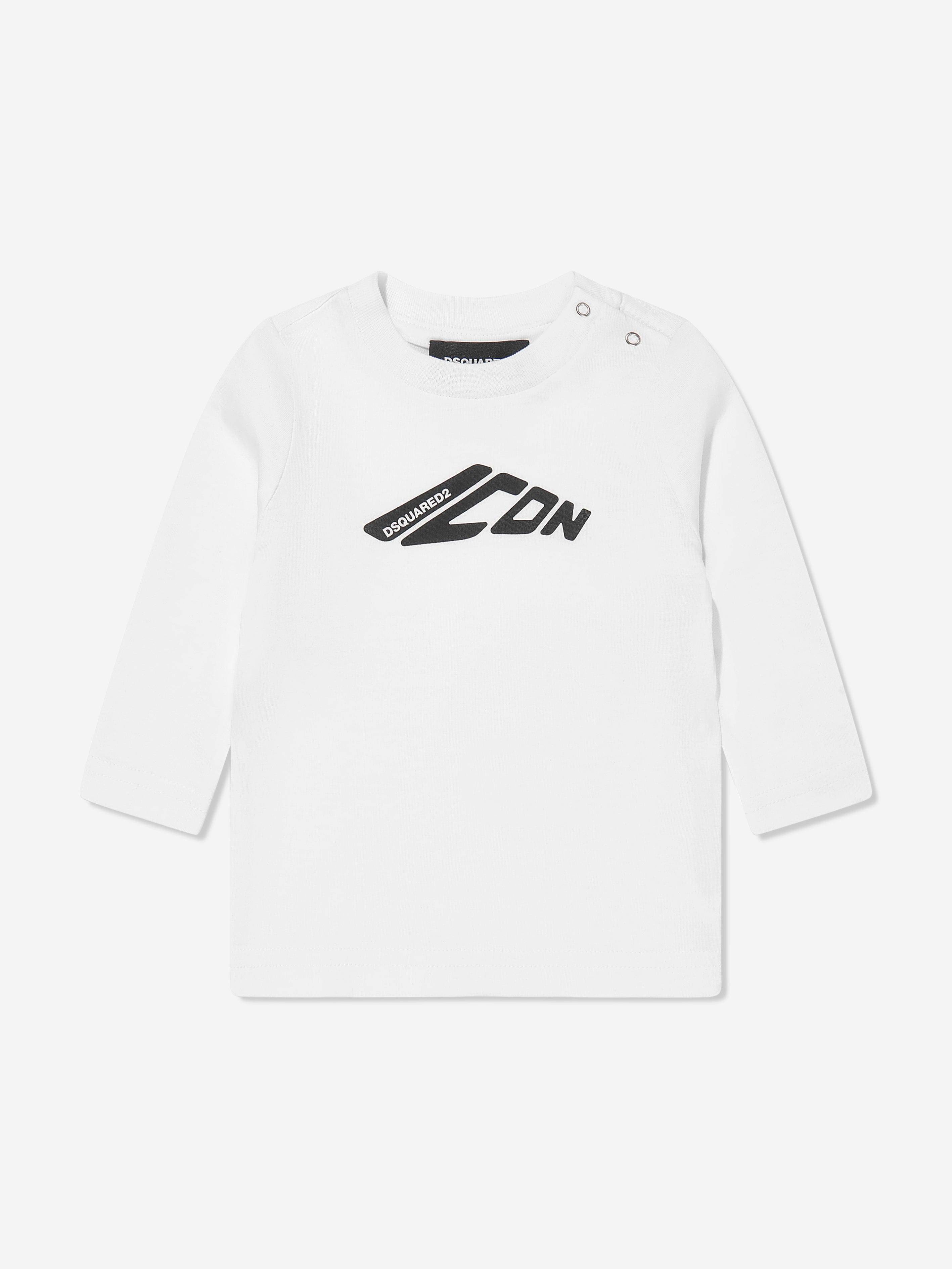 Dsquared2 Baby Long Sleeve Icon T-Shirt in White - White / 9 Mths (9 Mths)