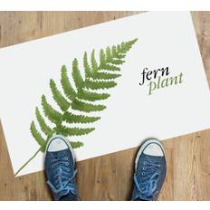 Ormbunke växt minimalistisk stil skräddarsydd matta