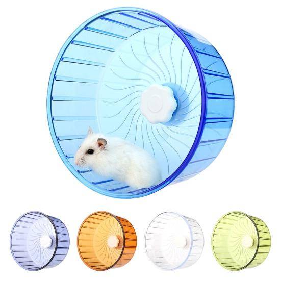 Tyst hamsterhjul dubbellager axel rundad kant Tyst spinnerhamster löphjul för gerbildvärg syrisk hamster