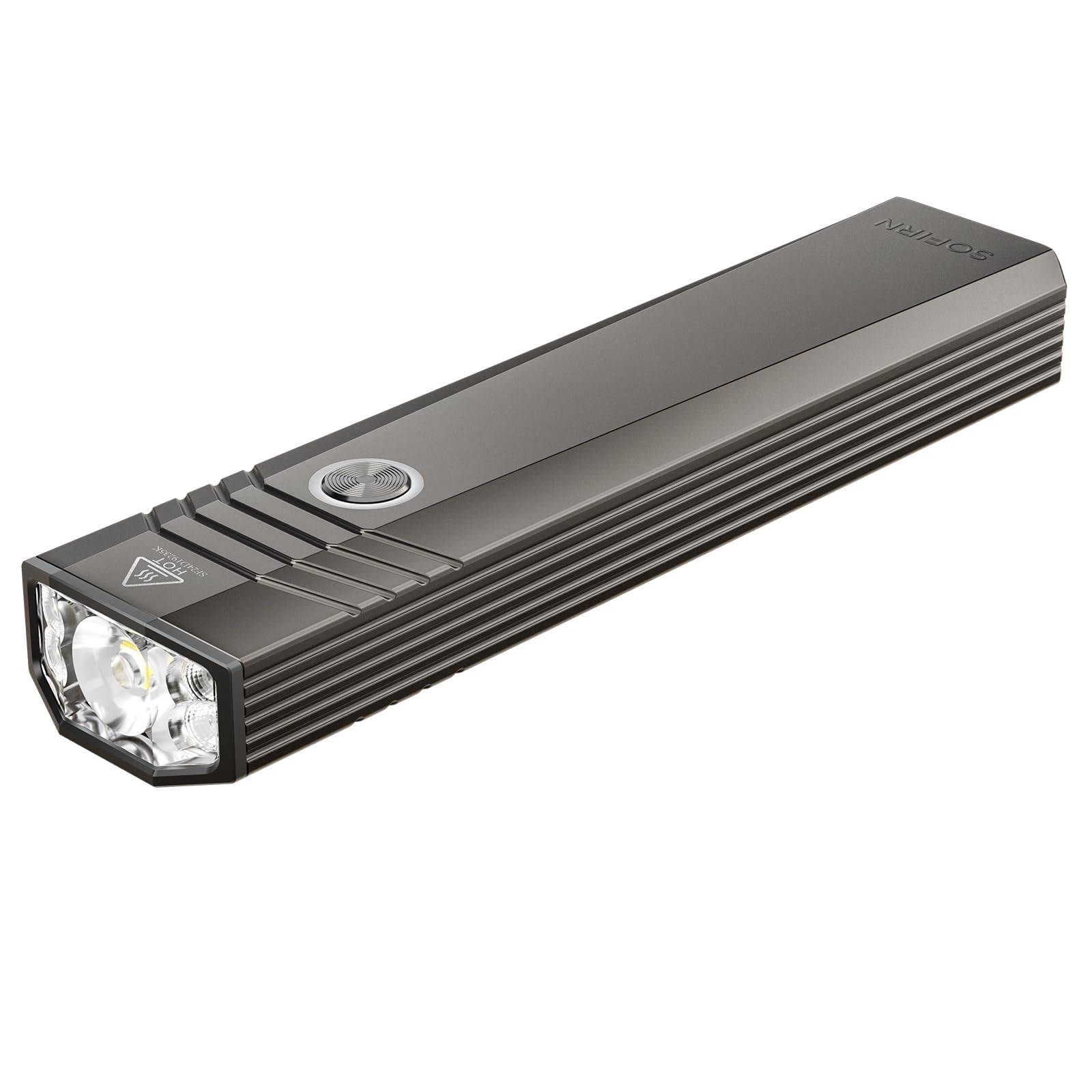 sofirn ST1 Nödlampa LED Stark 1500 226m Räckvidd Enkel IPX7 EDC Arbete Idealisk för Utomhus Hund Strömavbrott och Arbete Ficklampa, Ficklampa, Ljus, Lumen, svart