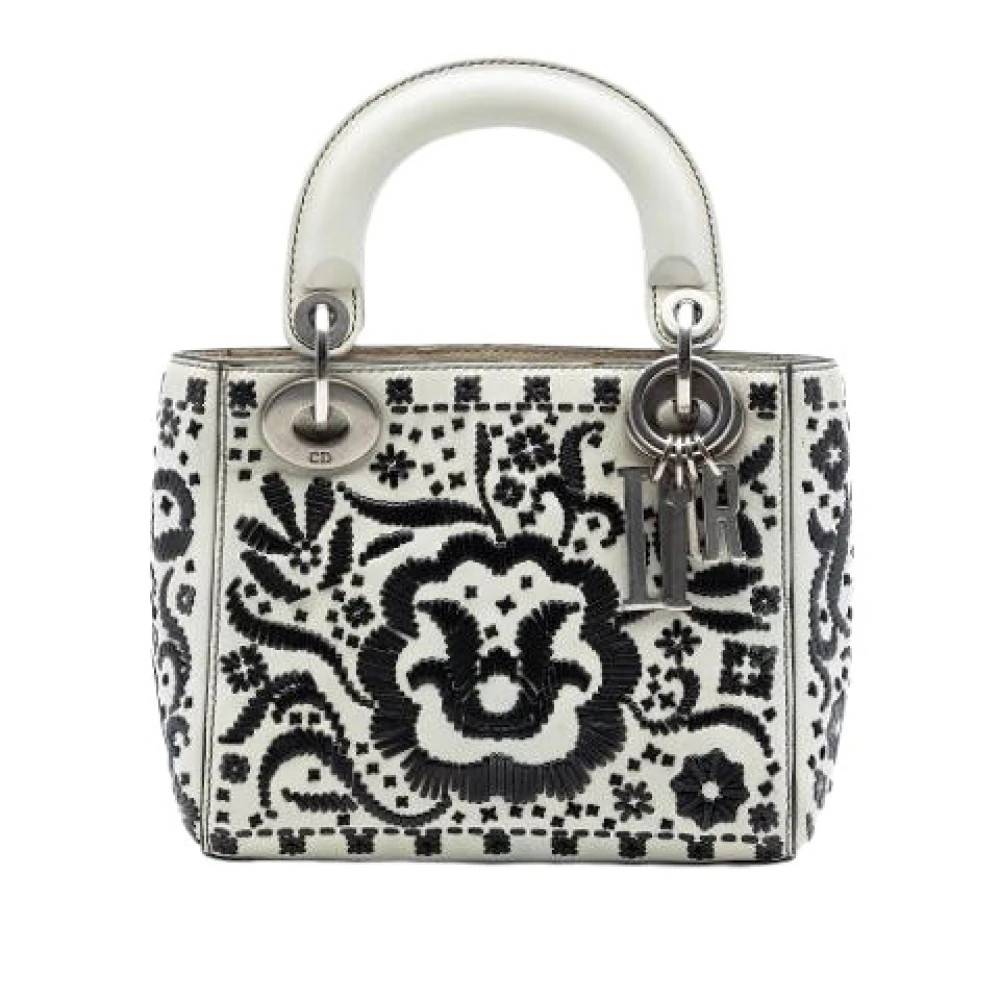 Dior Vintage Pre-owned Lady Dior - Vintage - Dame - Hvid - ONE SIZE - Læder