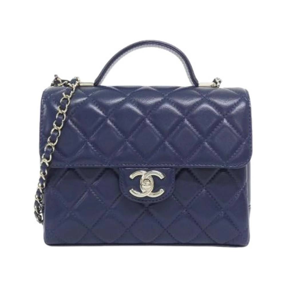 Chanel Vintage Pre-owned Vintage Håndtaske - Vintage - Dame - Blå - ONE SIZE - Uld