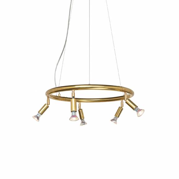 Star 5 Rund Taklampa/Vägglampa Rå Mässing