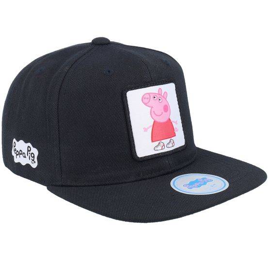 Peppa Pig - Svart Keps - Kids Peppa With Sneakers Black Snapback @ Hatstore