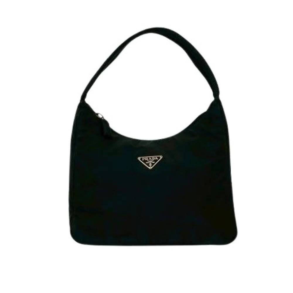Prada Vintage Pre-owned Nylon Skuldertaske - Vintage - Dame - Sort - ONE SIZE - Uld