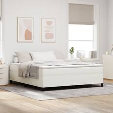 vidaXL Sengestel Creme Træ 180 x 200 cm Creme Platform Seng