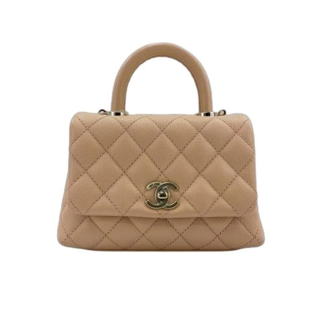 Chanel Vintage Pre-owned Vintage Skuldertaske - Vintage - Dame - Beige - ONE SIZE - Uld