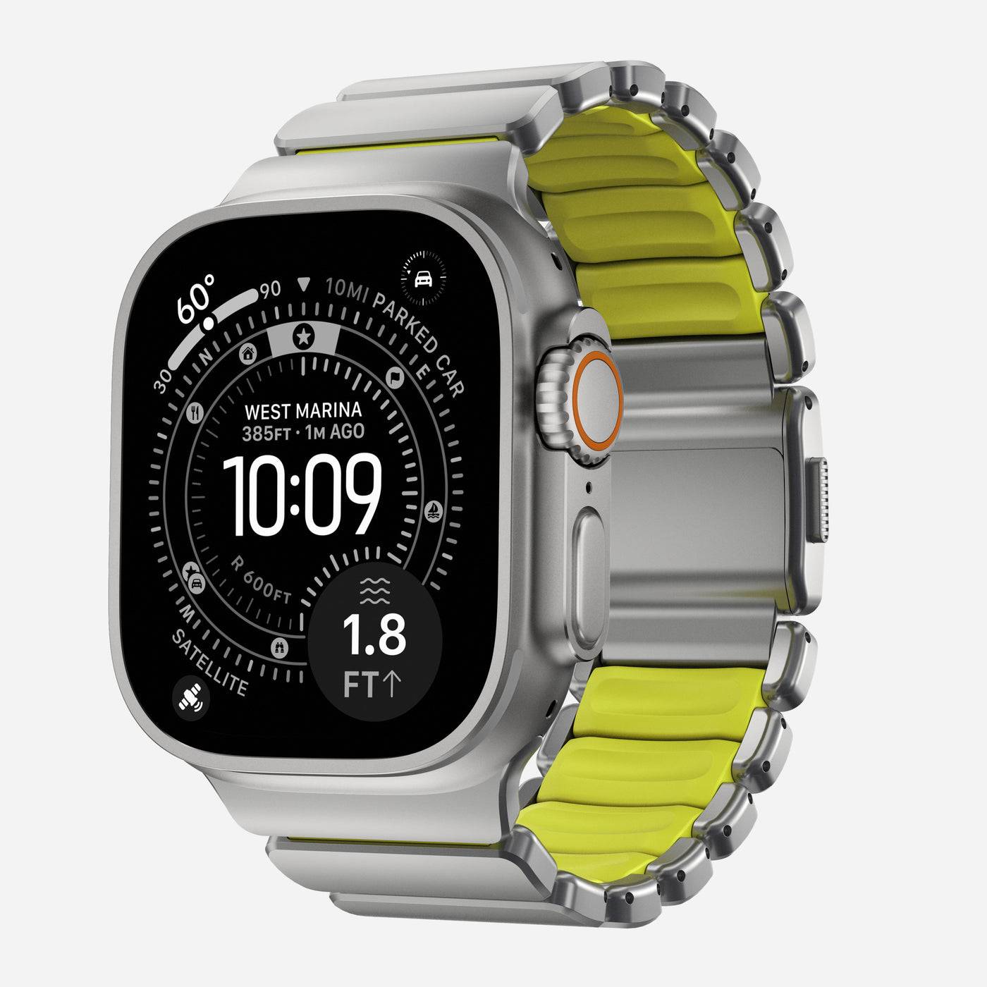 Nomad Stratos Band Apple Watch Series 10 46mm Natural Titanium - Volt