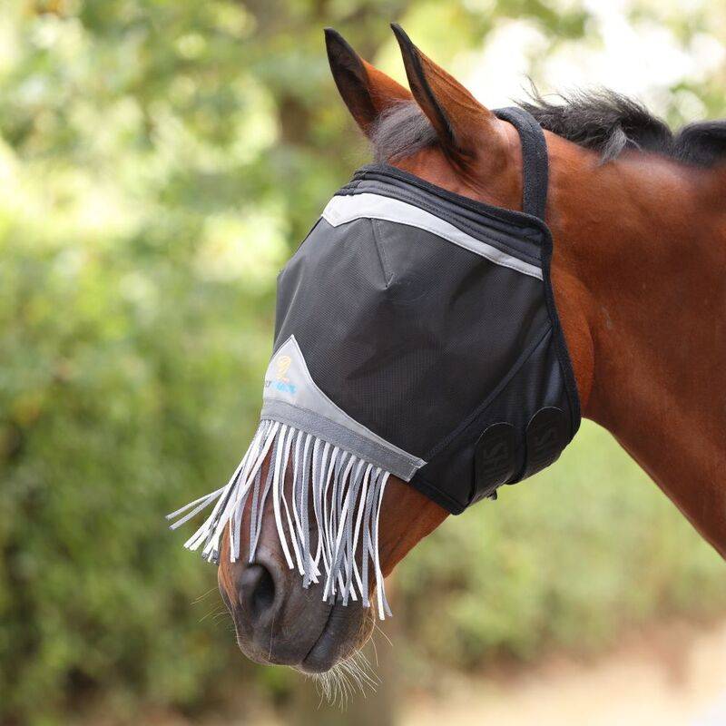 Shires Flughuva Utan Öron med Fransar FlyGuard