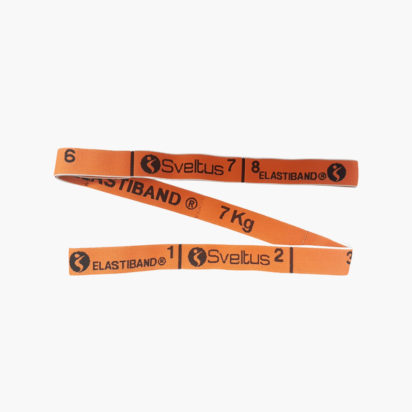 Elastiband 7 kg – sektionsindelat träningsband, orange