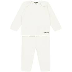 Bonton Set - Fleecetröja/Fleecebyxor - Creme - Bonton - 6 mån - Fleecejacka