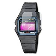 atFoliX Plastglasskyddsfilm är kompatibel med Casio F-91W-1YEF Glasskydd, 9H hybridglas FX Skyddsglas av plast