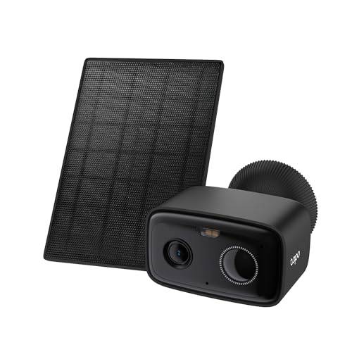 Tapo Outdoor Solar Security Camera, Solar-Powered, Wi-Fi Wireless, 1080p, 2MP, Smart AI Detection, Full-Color Night Vision, IP65 Waterproof and Dustpr