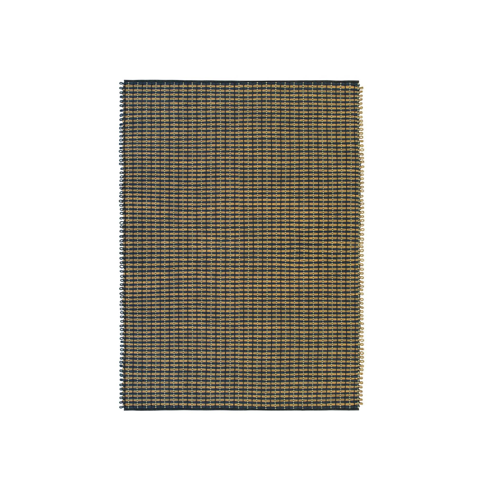 HEM - Rope Rug Medium - Night Blue - Mönstrade mattor - Pauline Deltour - Blå,Gul - Bomull/Syntetiskt