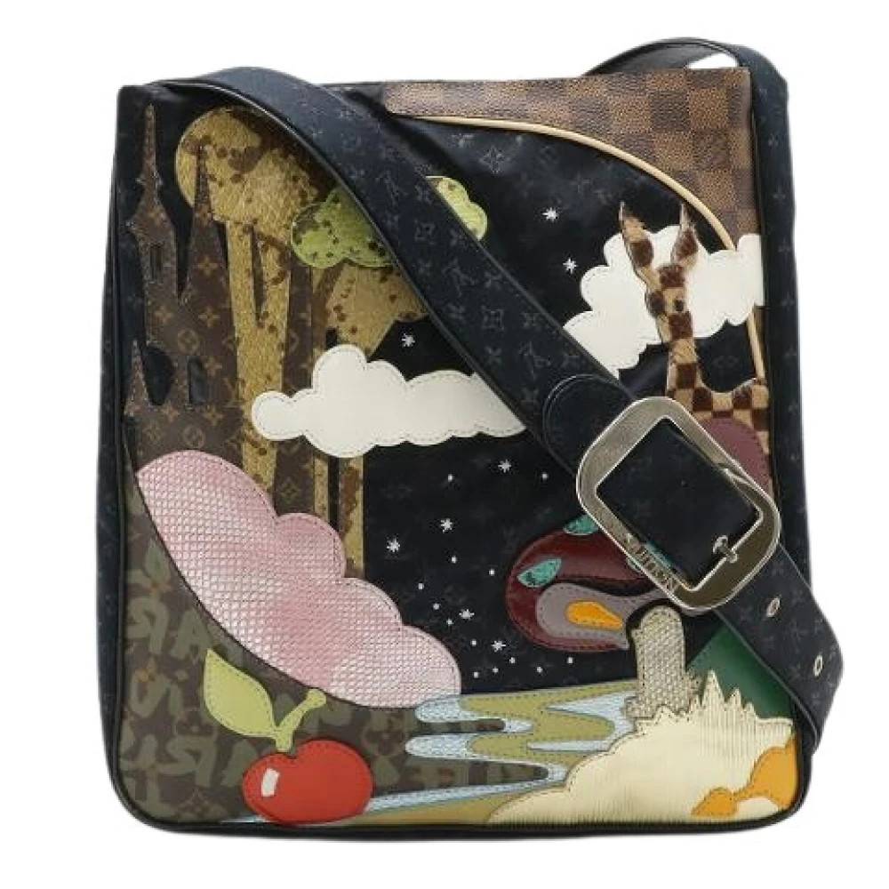 Louis Vuitton Vintage Pre-owned Monogram Satin Conte de Fees Skuldertaske - Vintage - Dame - Flerfarvet - ONE SIZE - Uld