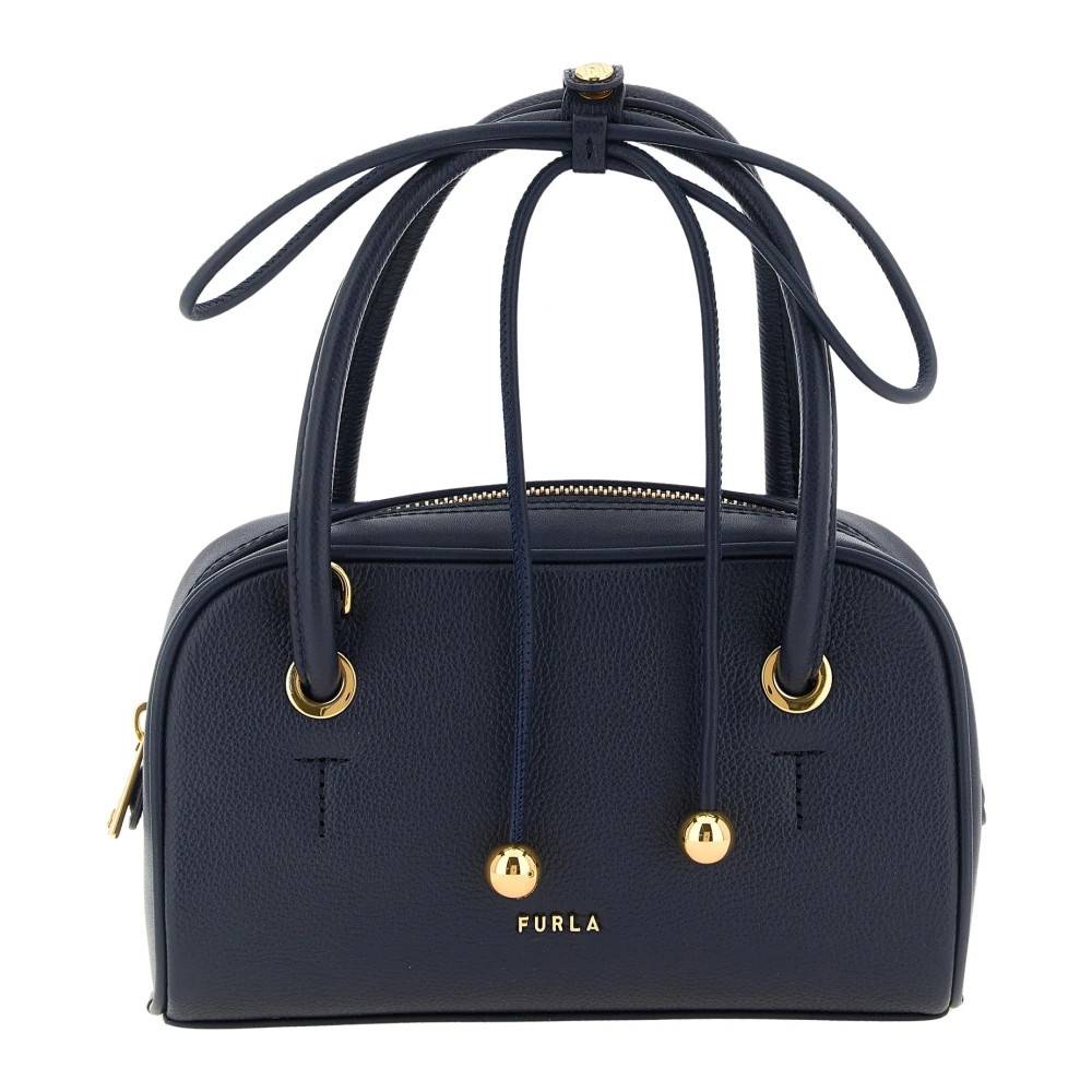 Furla Poppy S Håndtaske - Tasker - Dame - Blå - ONE SIZE - Uld