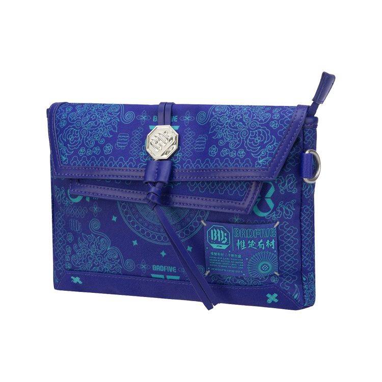 Li Ning Badfive Weichu Youcai Fabric Shoulder Crossbody Bag Unisex bags Fluorescent-Blue Purple ABDR500-2 Fluorescent Blue Purple