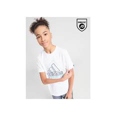 adidas Large Badge Of Sport Logo T-Shirt Junior, White - 11-12Y